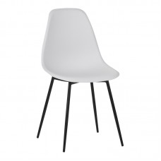 Καρέκλα Ballen pakoworld pp λευκό με μαύρα μεταλλικά πόδια 41.5x53x84.5εκ Καρέκλα Ballen pakoworld pp λευκό με μαύρα μεταλλικά πόδια 41.5x53x84.5εκ