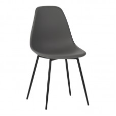 Καρέκλα Ballen pakoworld pp ανθρακί με μαύρα μεταλλικά πόδια 41.5x53x84.5εκ Καρέκλα Ballen pakoworld pp ανθρακί με μαύρα μεταλλικά πόδια 41.5x53x84.5εκ