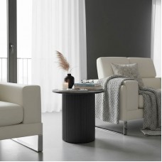 Βοηθητικό τραπέζι Dovel pakoworld mdf-μέταλλο σε μαύρη απόχρωση Φ50x50εκ Βοηθητικό τραπέζι Dovel pakoworld mdf-μέταλλο σε μαύρη απόχρωση Φ50x50εκ