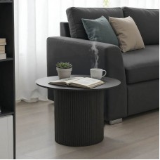 Τραπέζι σαλονιού Dovel pakoworld mdf-μεταλλο σε μαύρη απόχρωση Φ70x45εκ Τραπέζι σαλονιού Dovel pakoworld mdf-μεταλλο σε μαύρη απόχρωση Φ70x45εκ