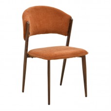 Καρέκλα Dolez pakoworld terracotta ύφασμα-πόδι καρυδί μέταλλο 49x58.5x82εκ Καρέκλα Dolez pakoworld terracotta ύφασμα-πόδι καρυδί μέταλλο 49x58.5x82εκ