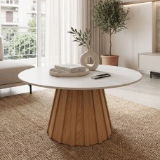 Τραπέζι σαλονιού Franzel pakoworld sintered stone σε όψη μαρμάρου-mdf σε φυσική απόχρωση Φ80x40εκ Τραπέζι σαλονιού Franzel pakoworld sintered stone σε όψη μαρμάρου-mdf σε φυσική απόχρωση Φ80x40εκ