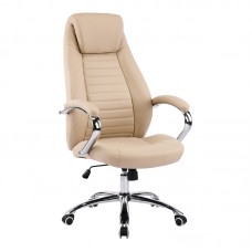 Καρέκλα γραφείου διευθυντή Sonar pakoworld μπεζ pu 61x57x120-128εκ