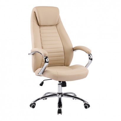 Καρέκλα γραφείου διευθυντή Sonar pakoworld μπεζ pu 61x57x120-128εκ