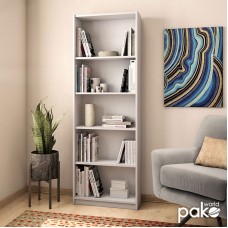 Βιβλιοθήκη Max pakoworld σε λευκό χρώμα 58x23x170εκ Βιβλιοθήκη Max pakoworld σε λευκό χρώμα 58x23x170εκ