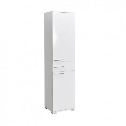Ντουλάπα Chad pakoworld με συρτάρια λευκό gloss 45x40x188εκ Ντουλάπα Chad pakoworld με συρτάρια λευκό gloss 45x40x188εκ