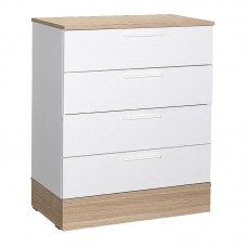 Συρταριέρα Pelita pakoworld σε λευκή-oak απόχρωση 72x40x88εκ