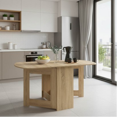 Τραπέζι Nadine pakoworld πολυμορφικό-επεκτεινόμενο χρώμα sonoma 160x80x76.5εκ