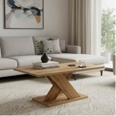 Τραπέζι σαλονιού Solange pakoworld χρώμα sonoma 110x55x47.5εκ