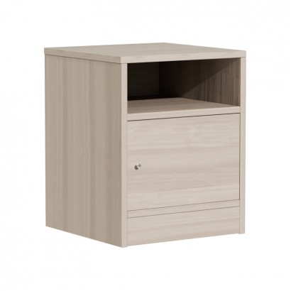 Κομοδίνο Foly pakoworld με ένα ντουλάπι γκρι oak 40x40x50εκ