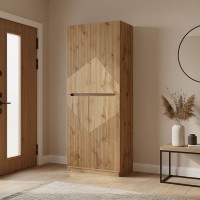 Παπουτσοθήκη-ντουλάπι Kebell pakoworld σε oak απόχρωση 71x41.5x180.4εκ