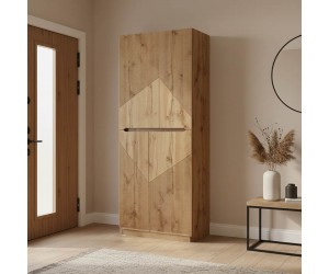 Παπουτσοθήκη-ντουλάπι Kebell pakoworld σε oak απόχρωση 71x41.5x180.4εκ Παπουτσοθήκη-ντουλάπι Kebell pakoworld σε oak απόχρωση 71x41.5x180.4εκ