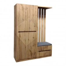 Έπιπλο εισόδου Zomie pakoworld σε oak απόχρωση 131x41.5x180.4εκ