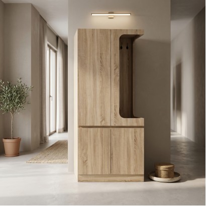 Έπιπλο εισόδου Feby pakoworld sonoma 80x50.5x190εκ Έπιπλο εισόδου Feby pakoworld sonoma 80x50.5x190εκ
