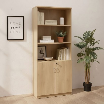 Βιβλιοθήκη γραφείου επαγγελματική Amazon pakoworld χρώμα sonoma 80x40x200εκ Βιβλιοθήκη γραφείου επαγγελματική Amazon pakoworld χρώμα sonoma 80x40x200εκ