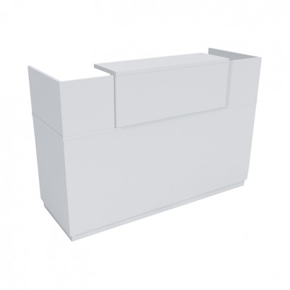 Γραφείο reception Lotus pakoworld σε λευκή απόχρωση 140x70x110εκ