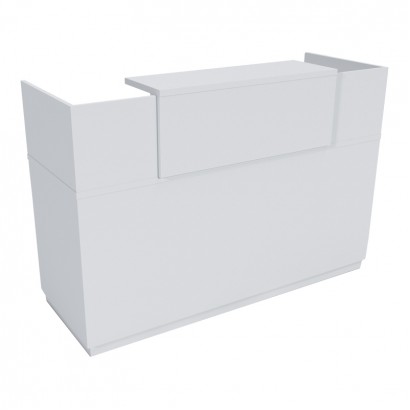 Γραφείο reception Lotus pakoworld σε λευκή απόχρωση 180x70x110εκ