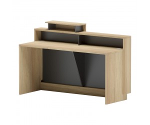Γραφείο reception Lotus pakoworld σε φυσική-ανθρακί απόχρωση 160x60x105εκ Γραφείο reception Lotus pakoworld σε φυσική-ανθρακί απόχρωση 160x60x105εκ