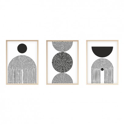 Πίνακας σε καμβά Serchie pakoworld τρίπτυχος με ψηφιακή εκτύπωση 30x3x40εκ