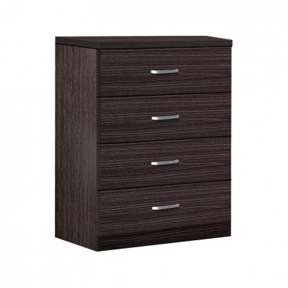 Συρταριέρα Killian pakoworld με 4 συρτάρια wenge 80x40x80εκ