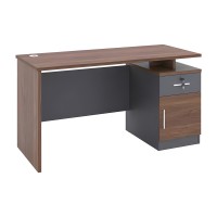 Γραφείο εργασίας Cassius pakoworld ανθρακί-καρυδί 120x60x75εκ Γραφείο εργασίας Cassius pakoworld ανθρακί-καρυδί 120x60x75εκ
