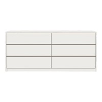 Συρταριέρα Kuanger pakoworld mdf σε λευκή απόχρωση 120x40x70εκ