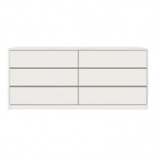 Συρταριέρα Kuanger pakoworld mdf σε λευκή απόχρωση 120x40x70εκ