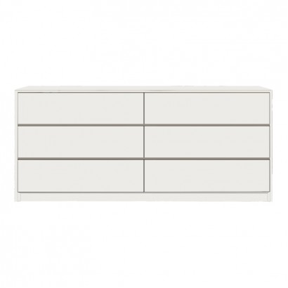 Συρταριέρα Kuanger pakoworld mdf σε λευκή απόχρωση 120x40x70εκ