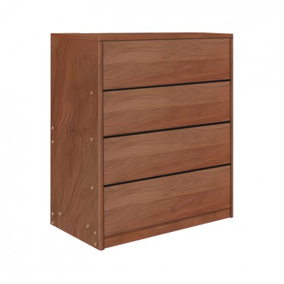 Συρταριέρα Kuanger pakoworld mdf σε καρυδί απόχρωση 80x40x89εκ