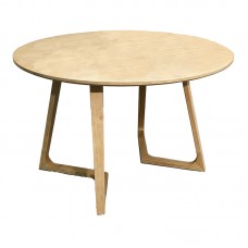 Τραπέζι Sedria pakoworld mdf σε φυσική απόχρωση Φ120x75εκ