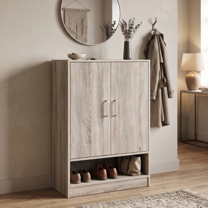 Παπουτσοθήκη Ντουλάπι Lemba pakoworld sonoma 80x33x120εκ Παπουτσοθήκη Ντουλάπι Lemba pakoworld sonoma 80x33x120εκ