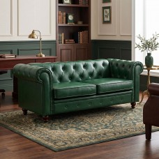 Kαναπές διθέσιος τ. Chesterfield pakoworld pu κυπαρισσί 160x84x67εκ Kαναπές διθέσιος τ. Chesterfield pakoworld pu κυπαρισσί 160x84x67εκ