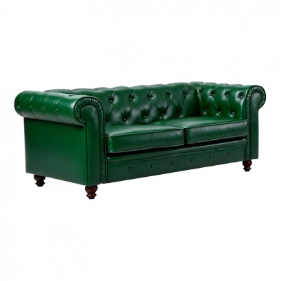 Kαναπές διθέσιος τ. Chesterfield pakoworld pu κυπαρισσί 160x84x67εκ Kαναπές διθέσιος τ. Chesterfield pakoworld pu κυπαρισσί 160x84x67εκ