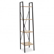 Βιβλιοθήκη Ramon pakoworld φυσικό-μαύρο 34x32,5x148εκ Βιβλιοθήκη Ramon pakoworld φυσικό-μαύρο 34x32,5x148εκ