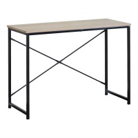 Γραφείο εργασίας Bailon pakoworld σε oak απόχρωση με μαύρο μέταλλο 100x40x70εκ