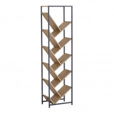 Βιβλιοθήκη Orunta pakoworld oak- μαύρο μέταλλο 40x26.5x150εκ Βιβλιοθήκη Orunta pakoworld oak- μαύρο μέταλλο 40x26.5x150εκ