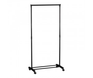 Κρεμάστρα δαπέδου Wizak pakoworld μαύρο μέταλλο 74.5x41,5x157εκ