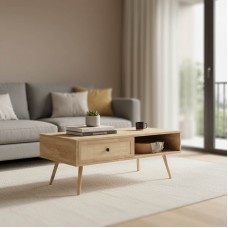 Τραπέζι σαλονιού Oslo pakoworld sonoma 110x59x41,5εκ