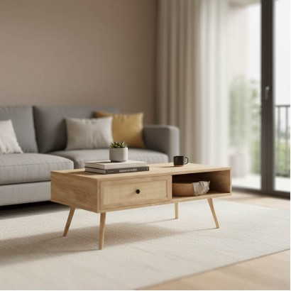 Τραπέζι σαλονιού Oslo pakoworld sonoma 110x59x41,5εκ