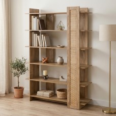 Βιβλιοθήκη Oslo pakoworld sonoma 100x32x146.5εκ Βιβλιοθήκη Oslo pakoworld sonoma 100x32x146.5εκ