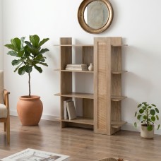 Βιβλιοθήκη Oslo pakoworld sonoma 75x32x95εκ Βιβλιοθήκη Oslo pakoworld sonoma 75x32x95εκ