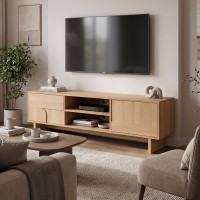 Έπιπλο τηλεόρασης Jenfia pakoworld mdf σε φυσική απόχρωση 150x39x45,5εκ Έπιπλο τηλεόρασης Jenfia pakoworld mdf σε φυσική απόχρωση 150x39x45,5εκ