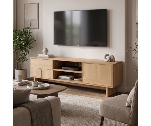 Έπιπλο τηλεόρασης Jenfia pakoworld mdf σε φυσική απόχρωση 150x39x45,5εκ Έπιπλο τηλεόρασης Jenfia pakoworld mdf σε φυσική απόχρωση 150x39x45,5εκ