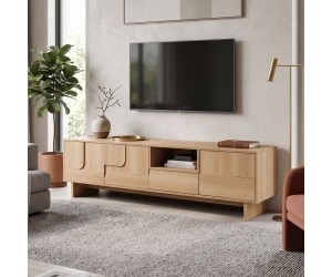 Έπιπλο τηλεόρασης Jenfia pakoworld mdf σε φυσική απόχρωση 180x39x45,5εκ Έπιπλο τηλεόρασης Jenfia pakoworld mdf σε φυσική απόχρωση 180x39x45,5εκ