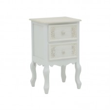 Κομοδίνο Pazlen Inart mdf σε λευκή αντικέ απόχρωση 40x45x65εκ Κομοδίνο Pazlen Inart mdf σε λευκή αντικέ απόχρωση 40x45x65εκ