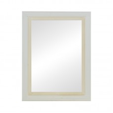 Καθρέπτης Joliene Inart mdf σε λευκή αντικέ-φυσική απόχρωση 60x80x2.1εκ