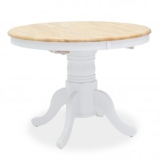 Tραπέζι Lars pakoworld επεκτεινόμενο ξύλο-MDF λευκό-φυσικό Φ100(+38)x100x75εκ Tραπέζι Lars pakoworld επεκτεινόμενο ξύλο-MDF λευκό-φυσικό Φ100(+38)x100x75εκ