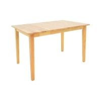 Tραπέζι επεκτεινόμενο Country pakoworld rubberwood σε φυσική απόχρωση 120-150x80x74εκ Tραπέζι επεκτεινόμενο Country pakoworld rubberwood σε φυσική απόχρωση 120-150x80x74εκ