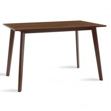 Τραπέζι Benson pakoworld MDF σε καρυδί απόχρωση 120x75x75εκ