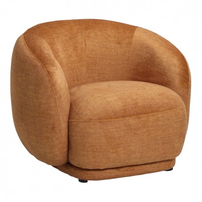 Πολυθρόνα Freya pakoworld ύφασμα σε μελί απόχρωση 93x87x76εκ